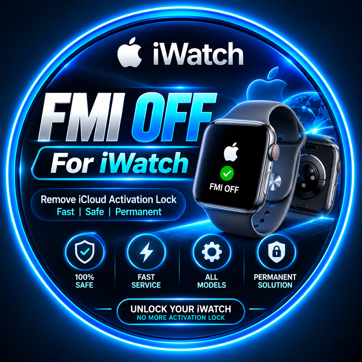 FMI OFF For iWatch 1st Gen [Watch 1,1 - Watch 1,2]